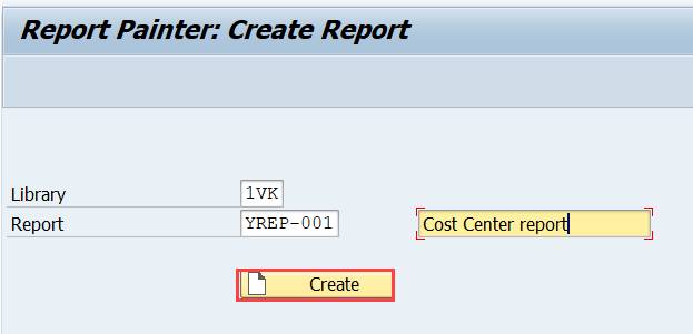 Create a Report Painter report
