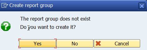 Create report group