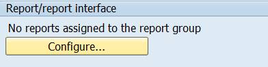 Report/report interface configure