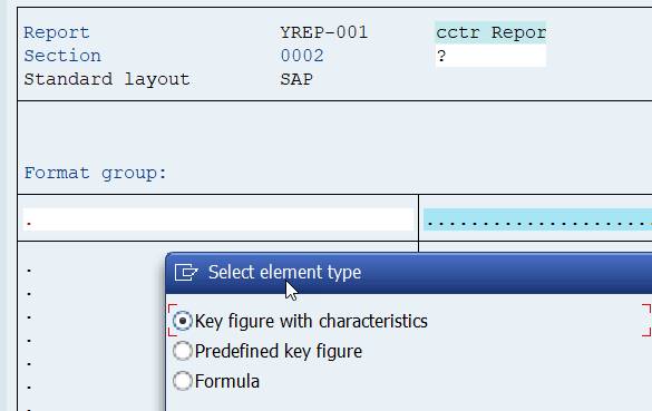 section characteristics with keyfigures