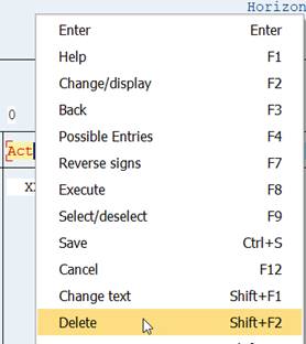 delete column