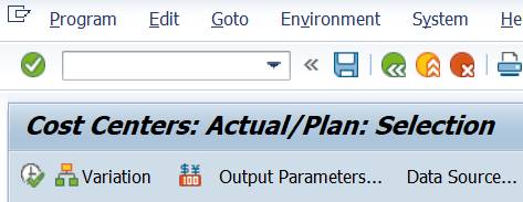 Cost centers Plan/actual description