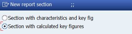 section calculated keyfigures