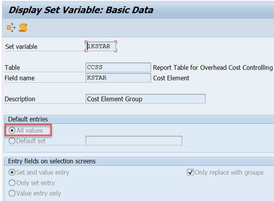 display set variable 1KSTAR